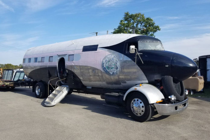 Air force veteran converts a WWII plane into an eye-catching RV.