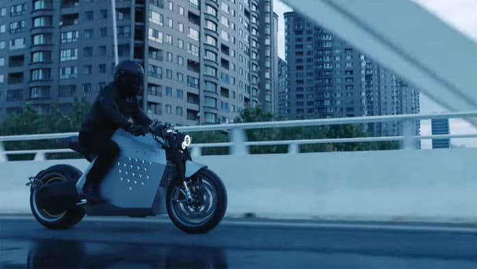 Davinci DC100, a futuristic self-balancing electric motorcycle.