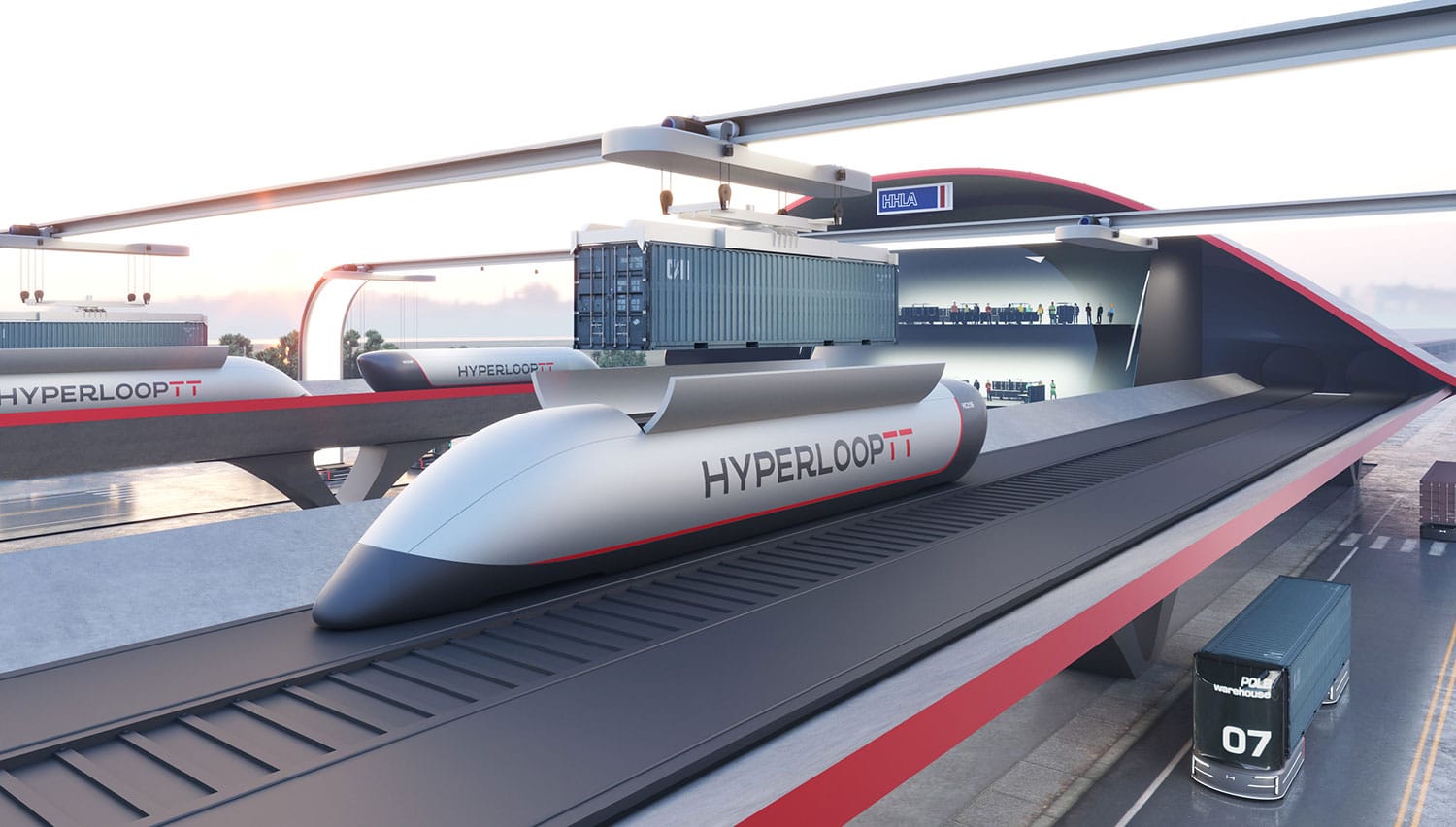 New HyperPort offers port cargo transport at transonic speeds