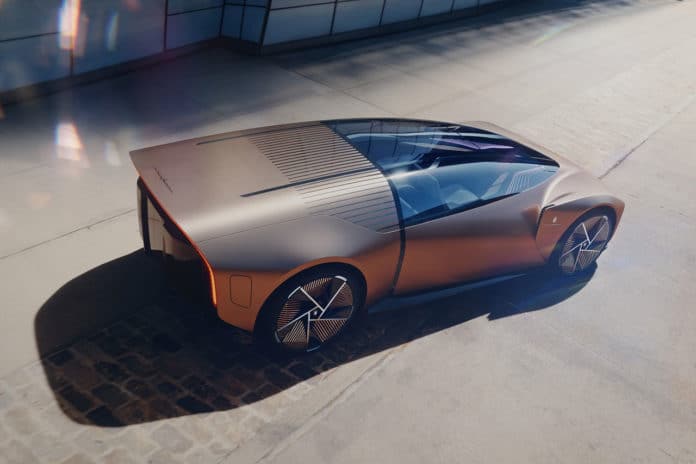 Pininfarina Teorema, a futuristic Virtual Concept Car with unique seat layout.