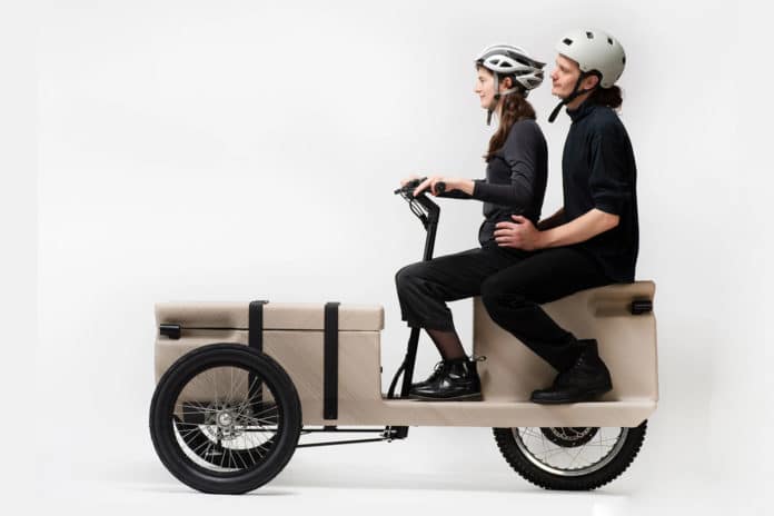 Meet ZUV, an electric tricycle 3D-printed from recycled plastic waste.