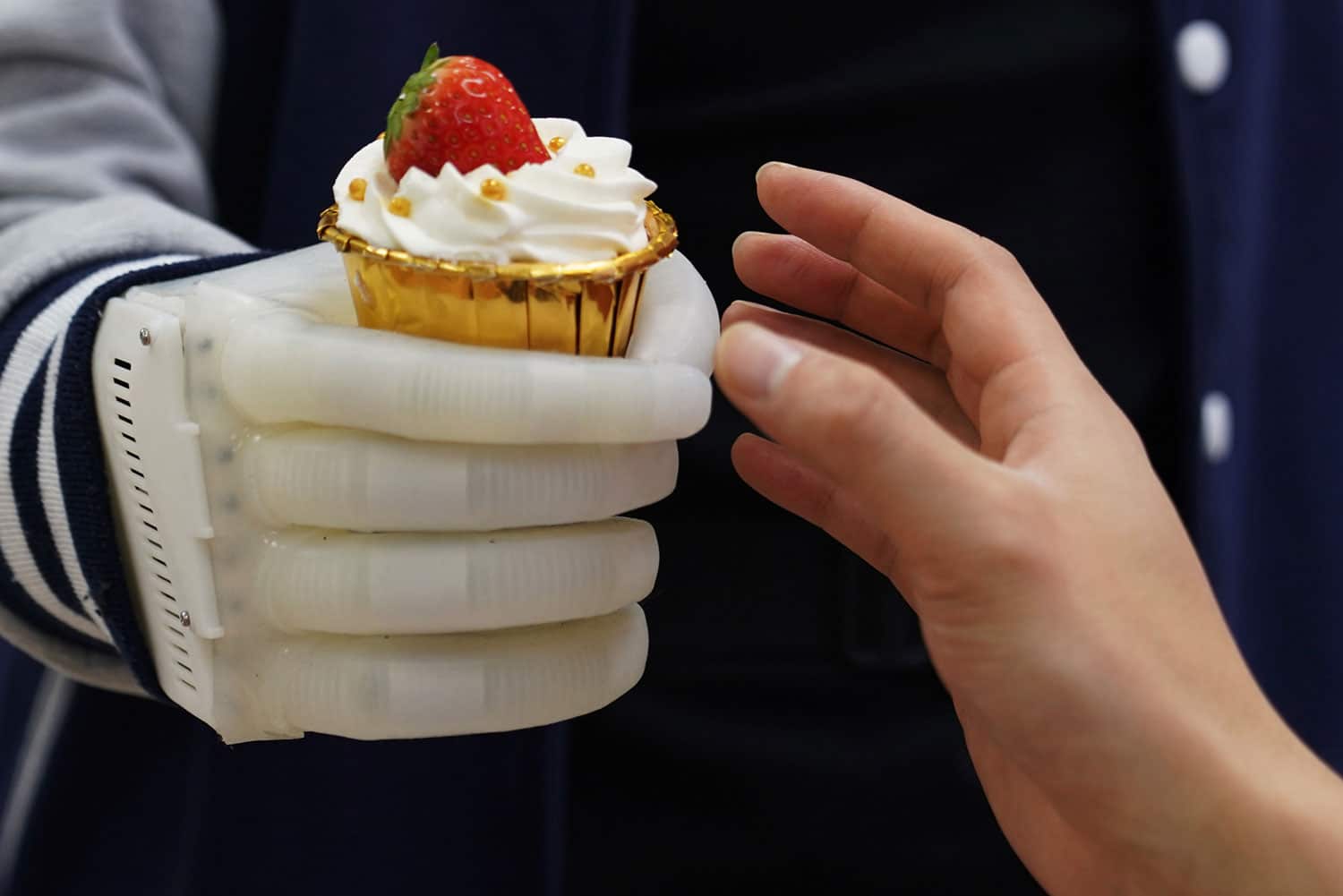 An inflatable robotic hand gives amputees real-time tactile control.