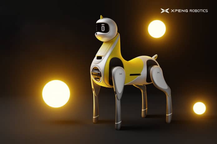 XPeng introduces its first ridable robot unicorn for kids.