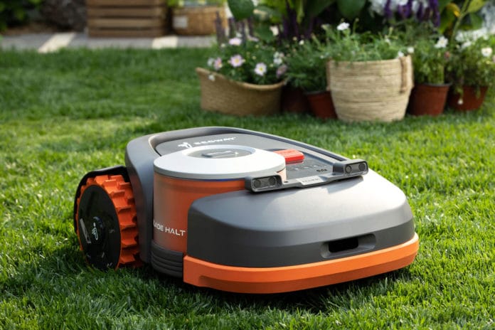 Segway's first robotic lawnmower will mow your lawn using GPS.