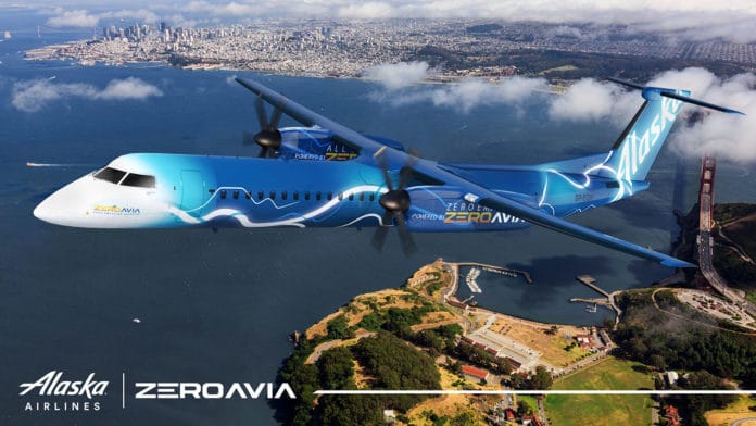 Alaska Air, ZeroAvia to develop 76-seat hydrogen-electric aircraft.