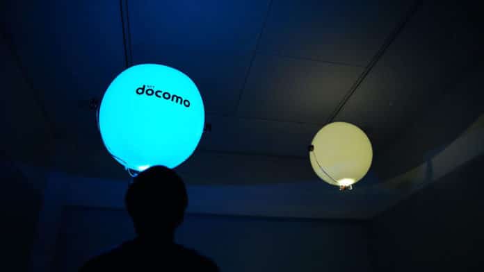 Docomo's blade-free, blimp-type drone uses ultrasonic propulsion.