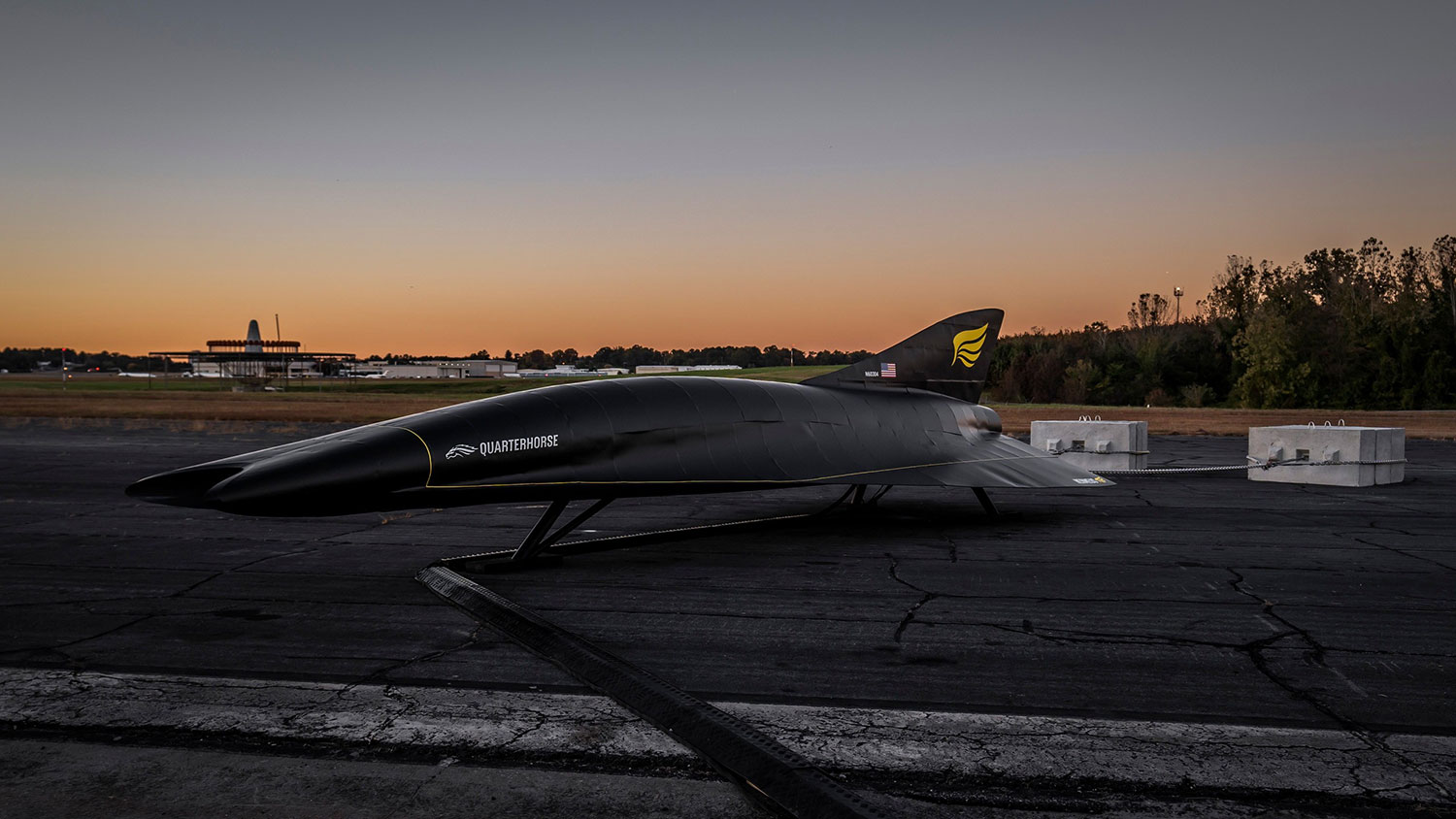 Hermeus unveils its Quarterhorse hypersonic aircraft prototype.