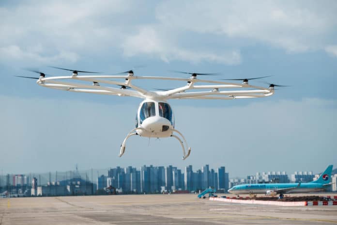 Volocopter performs first crewed public test flight in South Korea.
