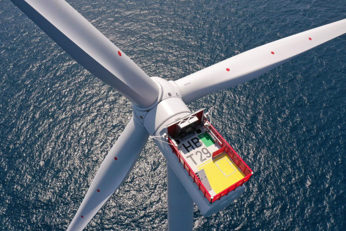 World’s largest operating offshore wind farm generates first power.
