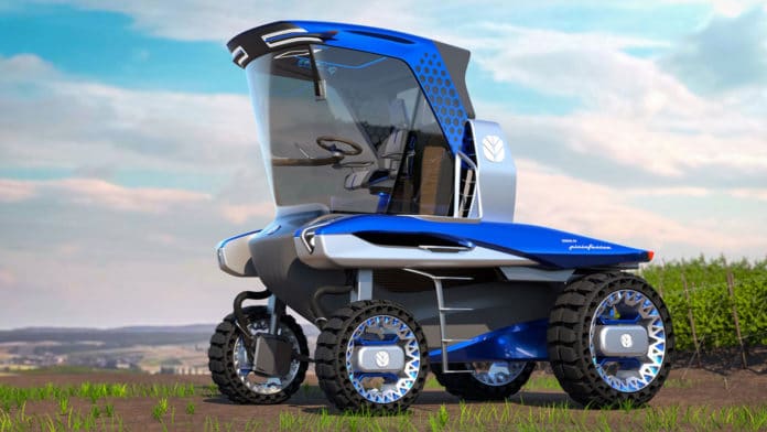 New Holland unveils unique Straddle Tractor Concept for narrow vineyards.