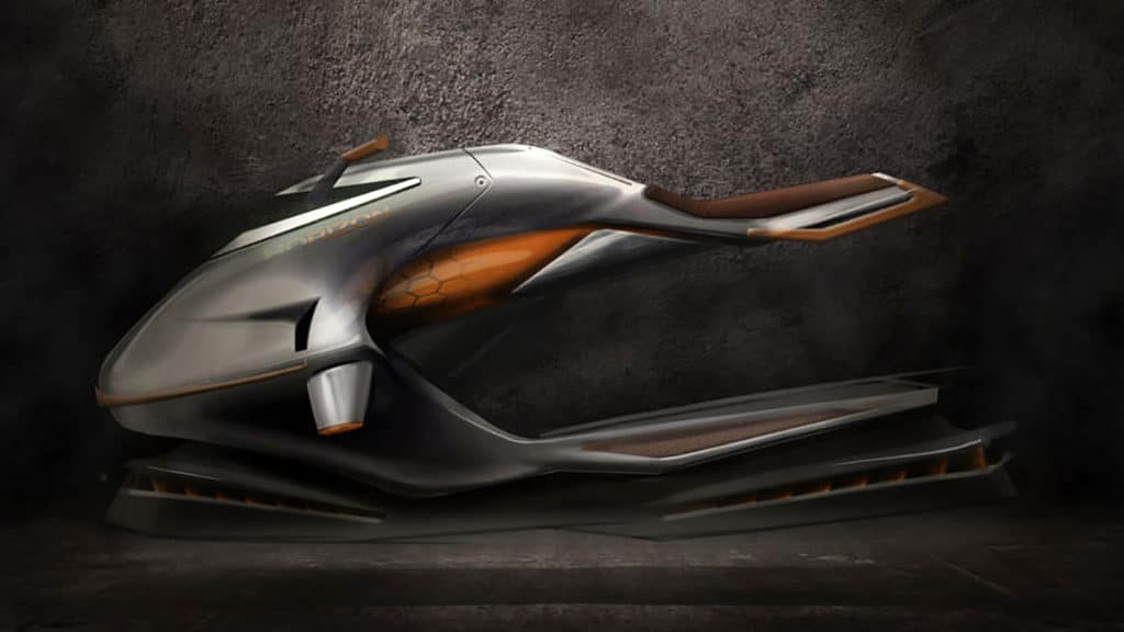 Horizon's Hoverbike looks like a jet ski and is powered by a compact, hybrid-electric system