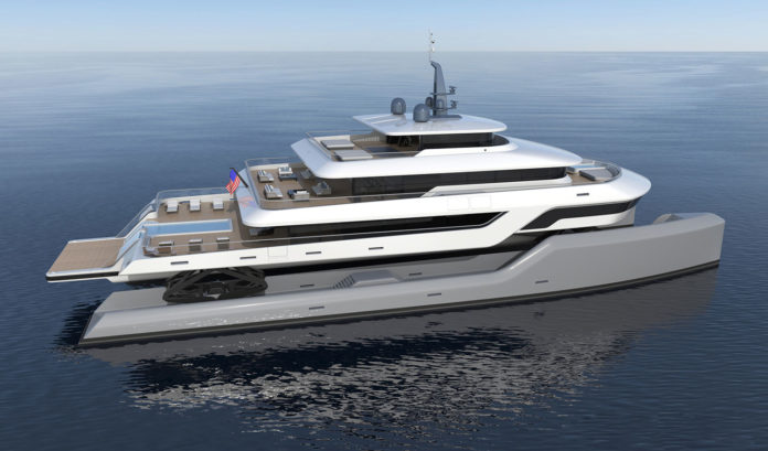 Martini 7.0 catamaran yacht is designed to combat seasickness.