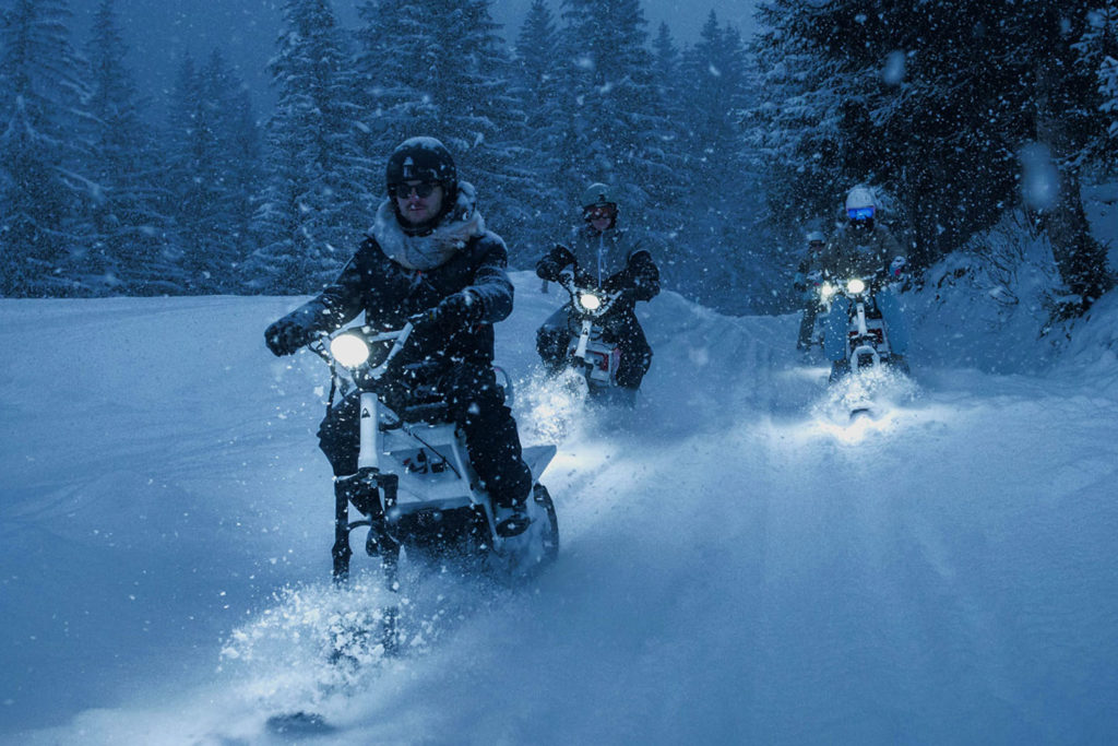 MoonBikes provide a new way to enjoy winter activities, blurring the lines between recreation and transportation.