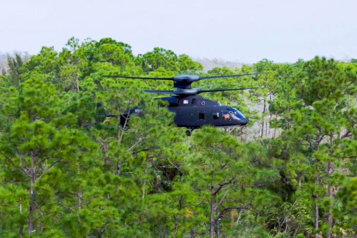 The SB-1 Defiant Technology Demonstrator recently executed a confined area landing among the trees in south Florida.