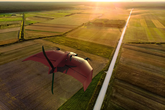 New Vetal tail-seater VTOL drone offers flight time of up to 60 minutes.