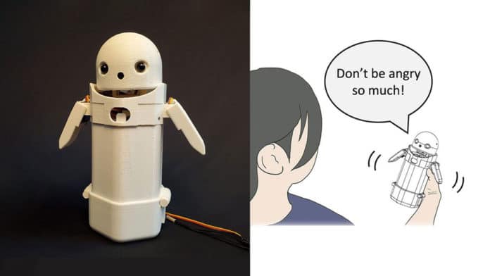 OMOY social robot convey emotions while reading text messages.