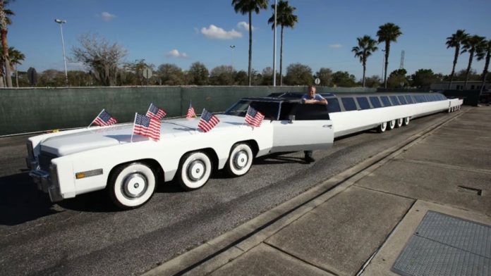 World’s longest car, over 100 ft, restored to its former glory.