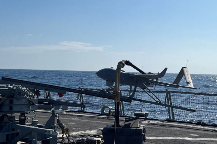 The Aerosonde® Small Unmanned Aircraft System (SUAS) operating off a U.S. Navy Guided Missile Destroyer.