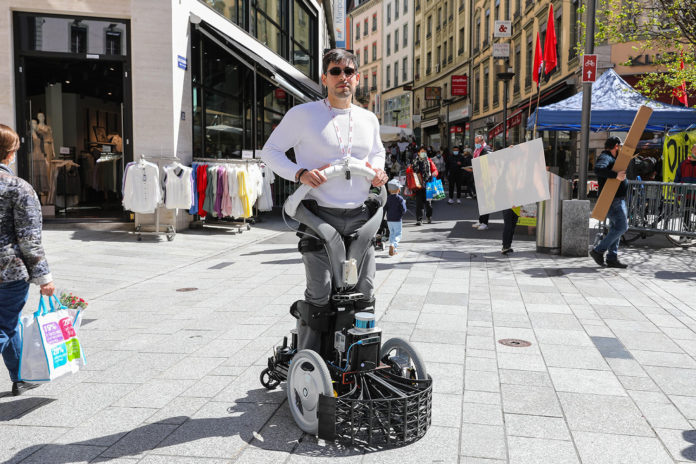 Robotic wheelchairs to move through crowds smoothly and safely.