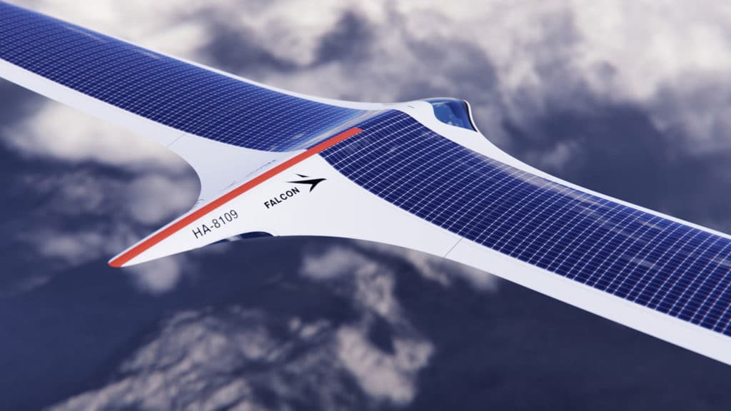 The fuselage provides a large area for solar panels in addition to the massive wings.