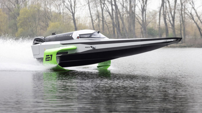 World's first all-electric raceboat hits the water for the first time.