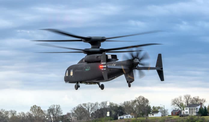 The Lockheed Martin Sikorsky-Boeing SB></noscript>1 DEFIANT helicopter flew 700 nautical miles from West Palm Beach, Florida.