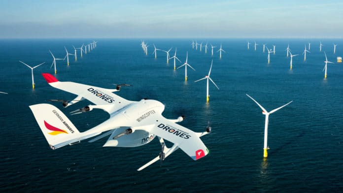 German Airways and Wingcopter partner for offshore drone deliveries.