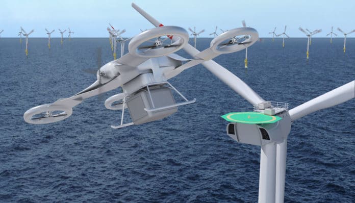 Research project explores the use of drones to service offshore wind farms.