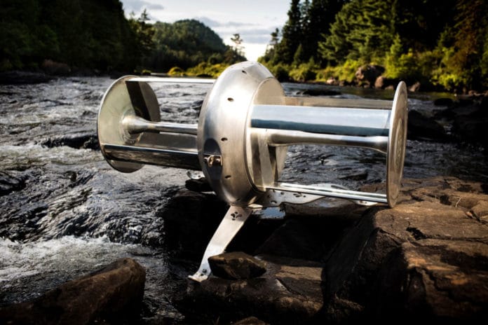 Idénergie’s eco-friendly river turbine can produce 12kWh of power daily.