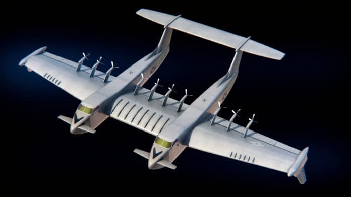 DARPA unveils new long range, heavy lift seaplane concept.