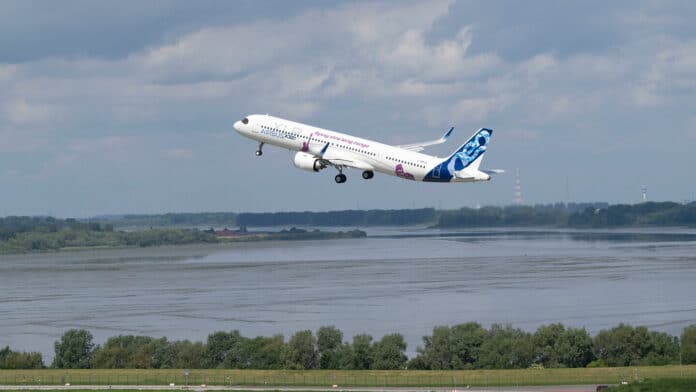 Airbus' longest-range A321XLR aircraft completes its first flight.