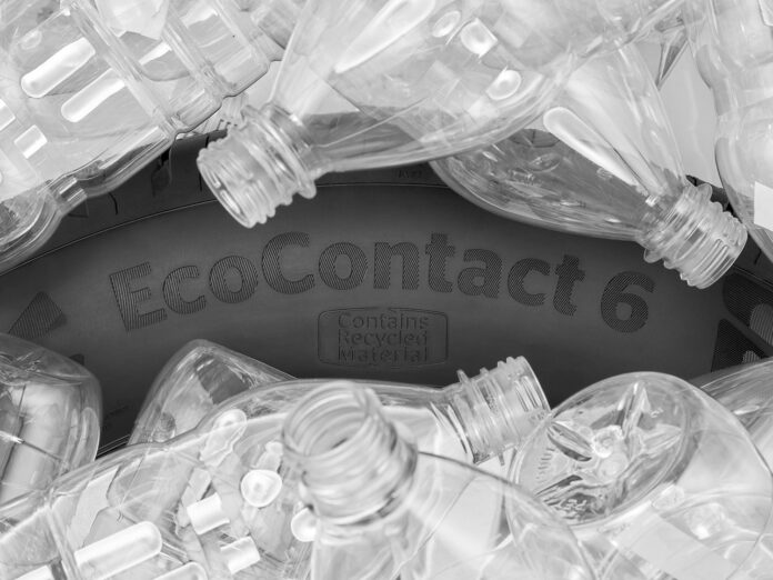 Continental tires made from recycled PET bottles available across Europe.