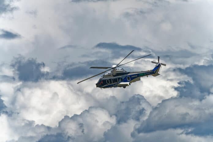 An Airbus H225 has performed the first-ever helicopter flight powered by 100% sustainable aviation fuel.
