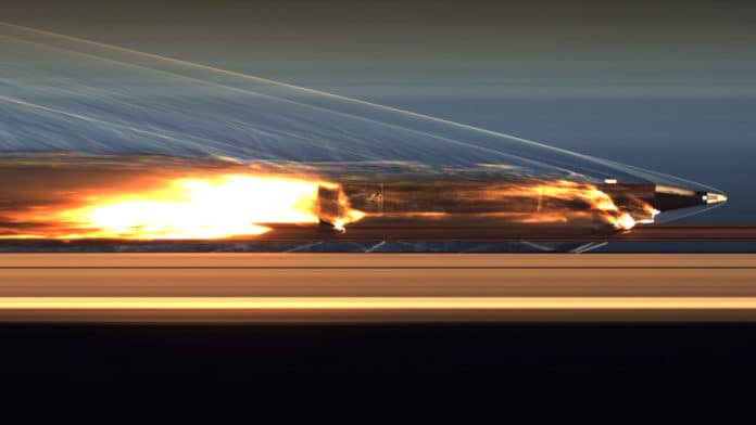 A hypersonic sled travels 6,400-feet per second on a monorail and is recovered as part of the Hypersonic Sled Recovery effort.