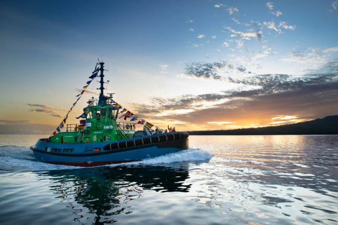 Ports of Auckland welcomes the world's first full sized, electric tugboat.