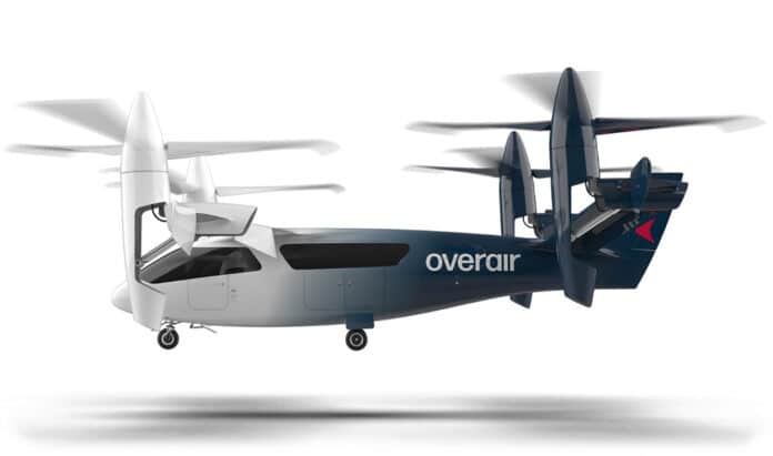 Overair's Butterfly prototype with Toray T1100/3960 carbon fiber epoxy prepreg.