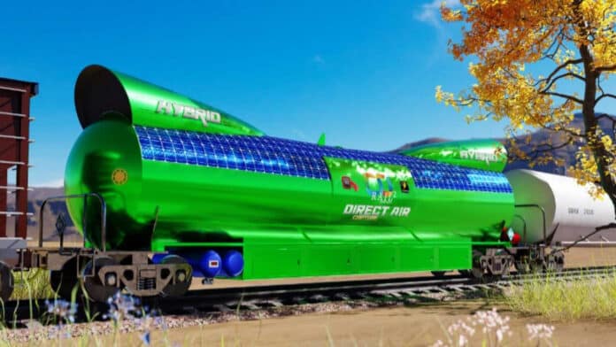 CO2Rail to build special rail cars that capture carbon from the air.