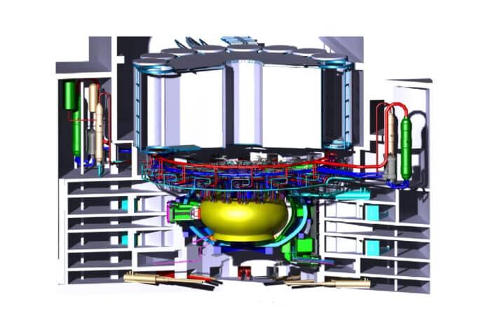 Artist's concept of DEMO, the European demonstration fusion power plant.