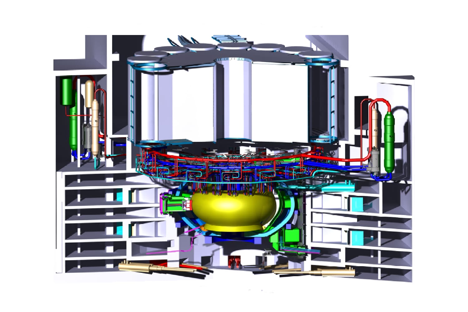 Artist's concept of DEMO, the European demonstration fusion power plant.