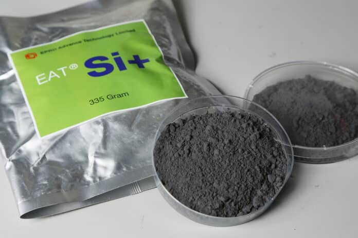 Si+ porous silicon material.