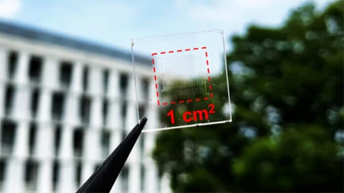 A highly-transparent solar cell fabricated with a 2D atomic sheet.