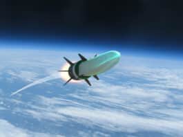 This artist’s rendering shows the Hypersonic Air-breathing Weapon Concept.