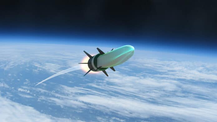 This artist’s rendering shows the Hypersonic Air-breathing Weapon Concept.