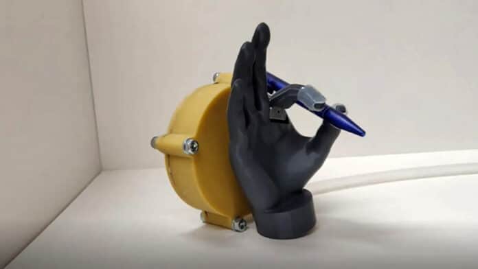 Researchers developed a new hand prosthesis powered and controlled by user’s breathing.