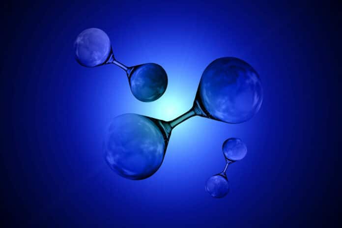 Hydrogen molecule.