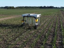 Solinftec's Solix Sprayer robot autonomously detects and sprays weeds.