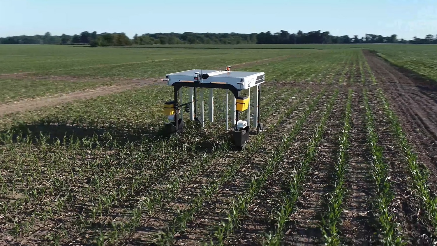 Solinftec's Solix Sprayer robot autonomously detects and sprays weeds.