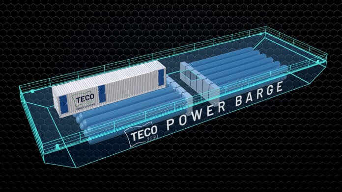 The TECO2030 Power Barge is a concept for a floating zero-emission power supply for powering of ships at berth with hydrogen infrastructure.