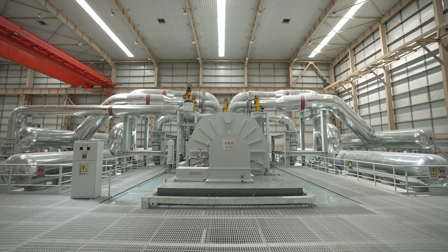 Plant of the 100-MW advanced compressed air energy storage (CAES) in Zhangjiakou, Hebei Province.
