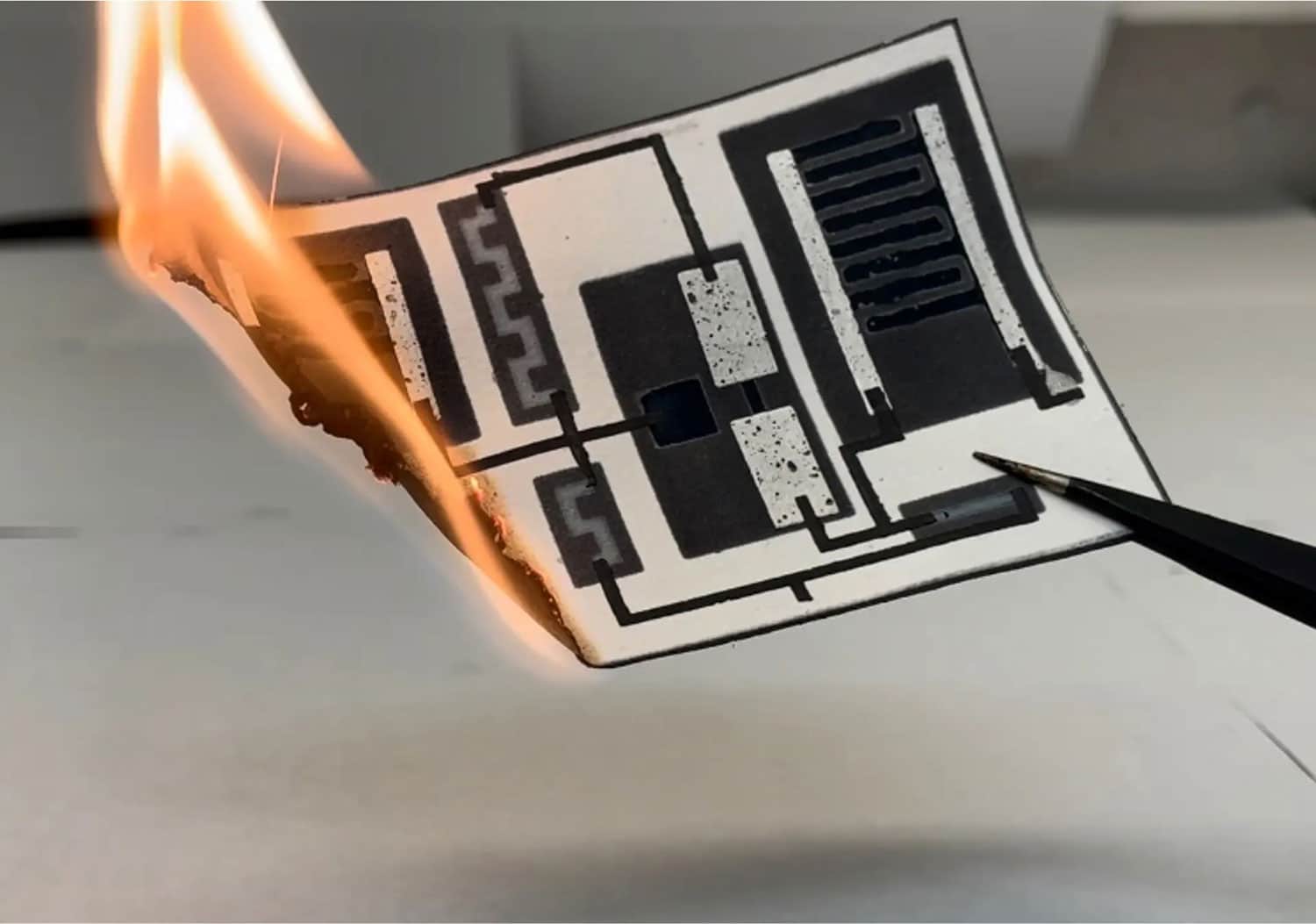 An electronic circuit printed on paper could be a more flexible and disposable option for single-use electronics.